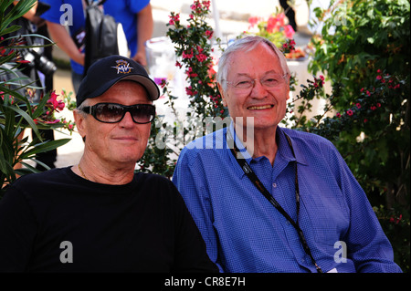 Peter Fonda und Produzent Roger Corman, Fototermin für "The Big Fix" des Palais des Festivals, 64. Internationalen Filmfestspiele Stockfoto