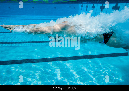 Olympiahoffnung im Training Stockfoto