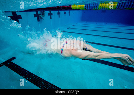 Olympiahoffnung im Training Stockfoto