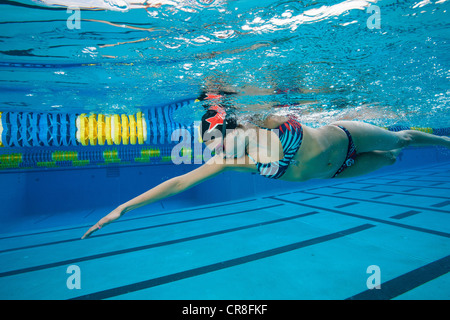 Olympiahoffnung im Training Stockfoto