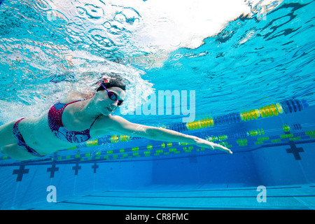 Olympiahoffnung im Training Stockfoto