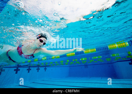 Olympiahoffnung im Training Stockfoto