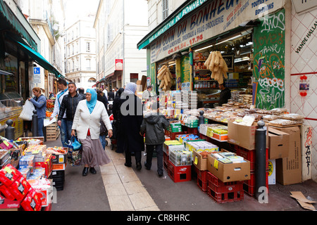 Bouches-du-Rhône, Frankreich, Marseille, rue Longue des Capucins, rungen Markt Stockfoto