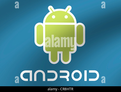 Android logo Flagge Symbol Emblem Stockfoto