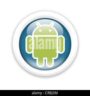 Android logo Flagge Symbol Emblem Stockfoto