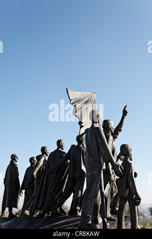 Widerstandskämpfer, Statuengruppe von Fritz Cremer, Denkmal am Ettersberg Berg, Gedenkstaette Buchenwald Gedenkstätte, Stockfoto