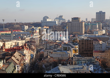 Ukraine. Kiew. Blick auf die Stadt aus der Glocke Turm von St. Sophia Stockfoto