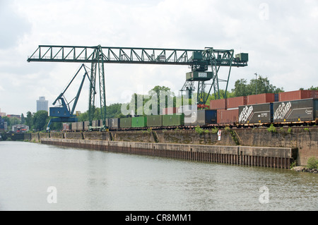 Niehl Eisenbahn Container terminal Köln Deutschland Stockfoto