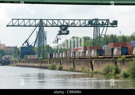 Niehl Eisenbahn Container terminal Köln Deutschland Stockfoto