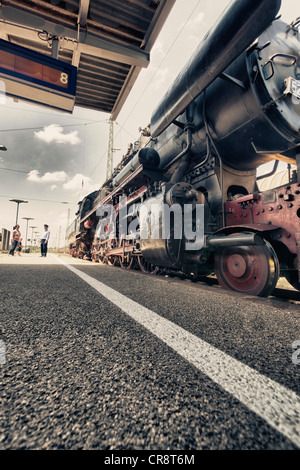 Express Dampflok Lokomotive, Klasse 52 der Deutschen Reichsbahn Stockfoto