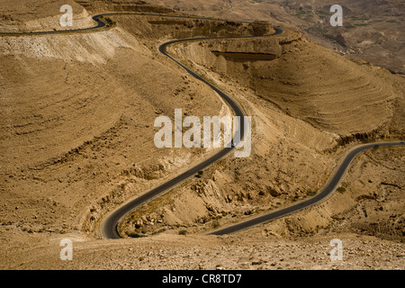 Kurvenreichen Bergstraße, Jordanien, Naher Osten, Asien Stockfoto