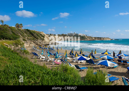 Coral Bay Beach, Paphos, Paphos, Südzypern Stockfoto