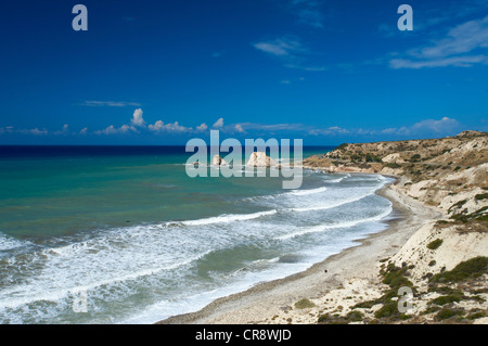 Petra Tou Romiou, Felsen der Aphrodite an der Südküste, Südzypern Stockfoto