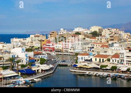 Überlieferung See in Agios Nikolaos, Kreta, Griechenland, Europa Stockfoto