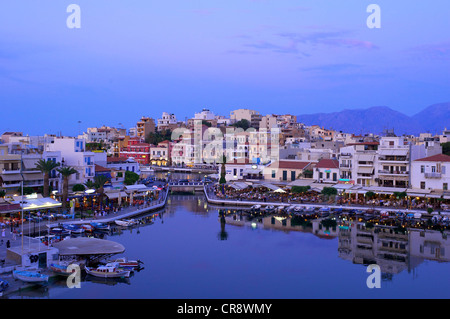 Überlieferung See in Agios Nikolaos, Kreta, Griechenland, Europa Stockfoto