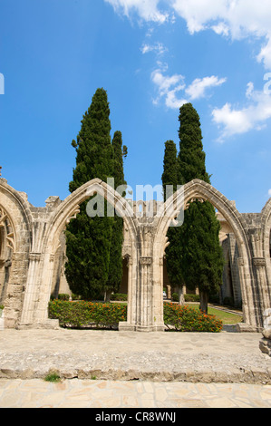 Gotische Kloster Ruinen Bellapais Abbey, Beylerbey, Nord-Zypern, Zypern Stockfoto