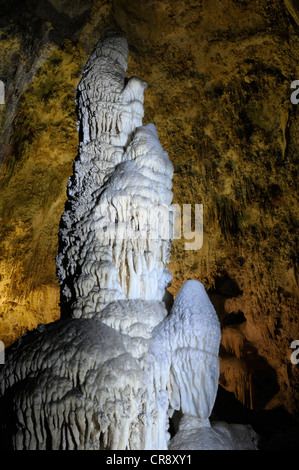 Stalagmiten, Carlsbad Caverns National Park, New Mexico, USA Stockfoto