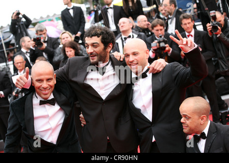 Ramzy Bediai, Franck Gastambide, Medi Sadoun und Jib Pocthier Besetzung des Films Les Kaira am Cannes Film Festival 2012 Stockfoto