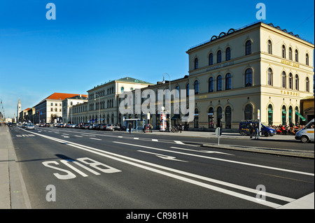 Ludwigstraße mit Annast Haus, München, Bayern, Deutschland, Europa Stockfoto