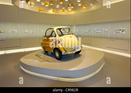 BMW Isetta Bubble Car von 1955, BMW Museum, München, Bayern, Deutschland, Europa Stockfoto