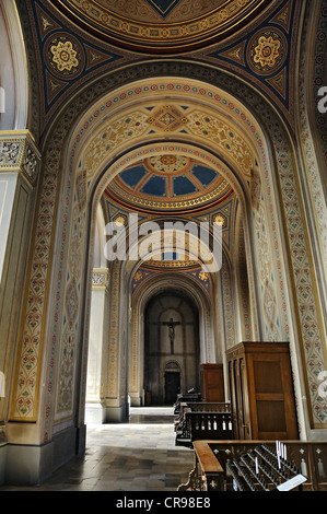 Ludwigskirche, St. Louis Church Seite Kirchenschiff oder Gang, München, Bayern, Deutschland, Europa Stockfoto