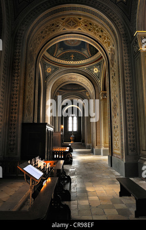 Ludwigskirche, St. Louis Church Seite Kirchenschiff oder Gang, München, Bayern, Deutschland, Europa Stockfoto