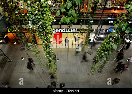 Hängenden Gärten in Fuenf Hoefe shopping arcade, München, Bayern, Deutschland, Europa Stockfoto