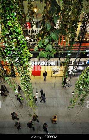 Hängenden Gärten in Fuenf Hoefe shopping arcade, München, Bayern, Deutschland, Europa Stockfoto