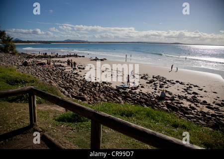 Schöne Seelandschaft und bewölkten Himmel, Sunshine Coast, Brisbane, Queensland, Australien Stockfoto