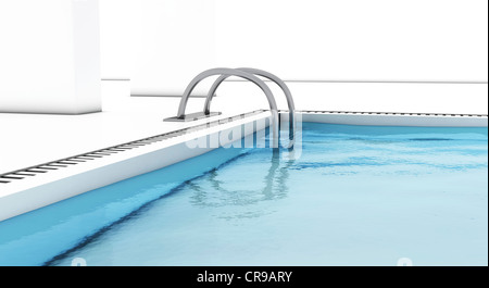 3D-Bild eines Luxus-Schwimmbad Stockfoto