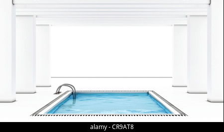 3D-Bild eines Luxus-Schwimmbad Stockfoto