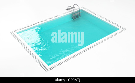 Luxus schwimmen pool - 3d-Bild Stockfoto
