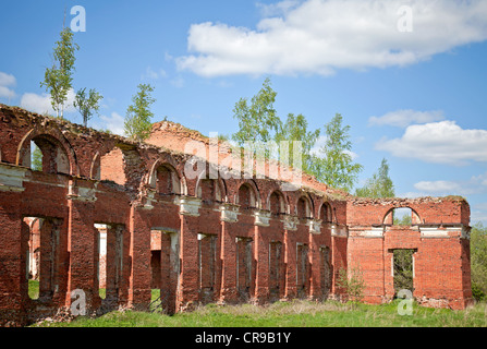 Verlassenen russischen Landmark: Ruinen der alten Kaserne. 6 Jahre aus dem Jahre 1818 erbaut wurde. Architekt - Wassili Petrowitsch Stassow. Stockfoto