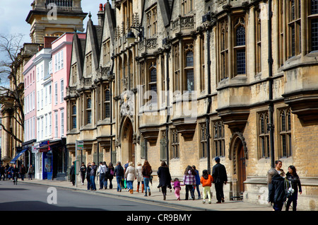 City Center, High Street, Brasenose College. Oxford, Oxfordshire, Vereinigtes Königreich, Europa. Stockfoto