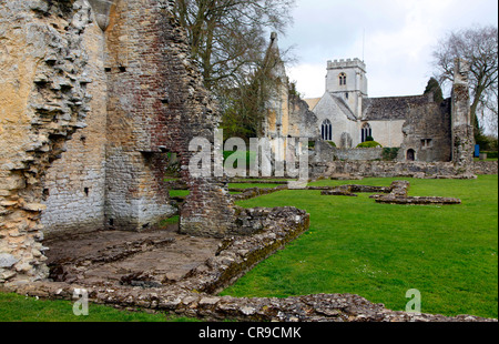 Minster Lovell Hall, ehemaligen Gutshof, jetzt eine historische Ruine. Minster Lovell, Oxfordshire, Vereinigtes Königreich, Europa Stockfoto