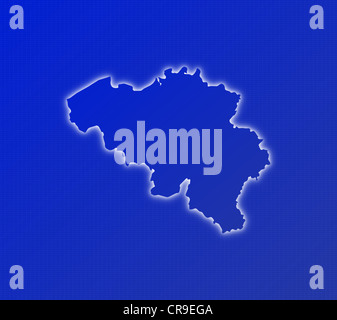 Politische Karte von Belgien mit der Einzelstaaten. Stockfoto