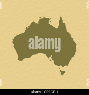 Politische Karte von Australien mit der Einzelstaaten. Stockfoto