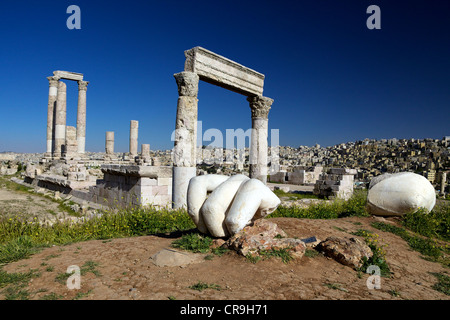 Hand des Herkules auf der Zitadelle in Amman, Jordanien Stockfoto