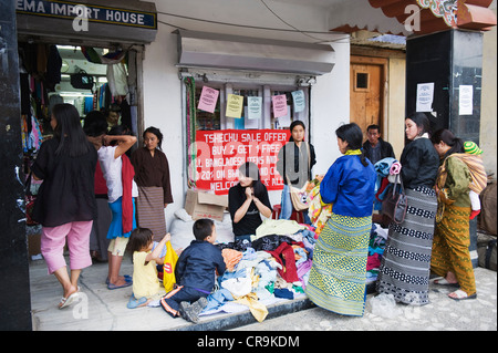 Festival Zeit Straßenmarkt, Thimphu (Hauptstadt), Bhutan, Asien Stockfoto