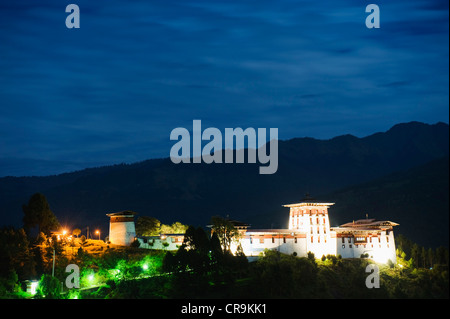 Jakar Dzong, Schloss der weißen Vogel (1667), Jakar, Bumthang, Chokor Valley, Bhutan, Asien Stockfoto