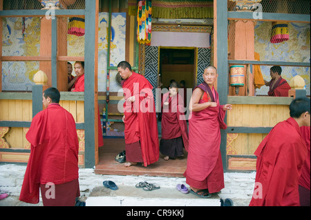 Jakar Dzong, Schloss der weißen Vogel (1667), Jakar, Bumthang, Chokor Valley, Bhutan, Asien Stockfoto