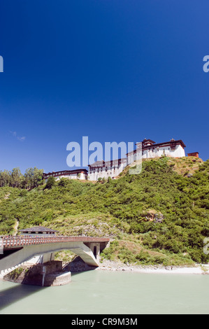 Wangdue Phodrang Dzong, gegründet von den Zhabdrung in 1638, Bhutan, Asien Stockfoto