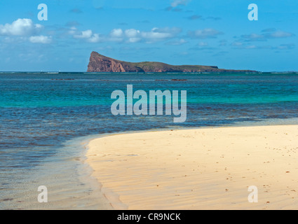 Die Insel Coin de Sumpf aus Cap Malheureux an der Nordküste der Insel Mauritius Indischer Ozean Stockfoto