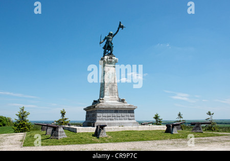 Das Denkmal für General Kellermann bei Valmy Stockfoto