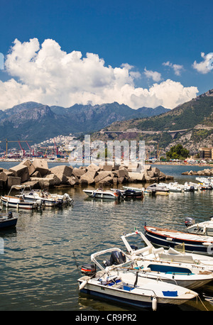 Europa Italien Kampanien Salerno, Hafen Stockfoto