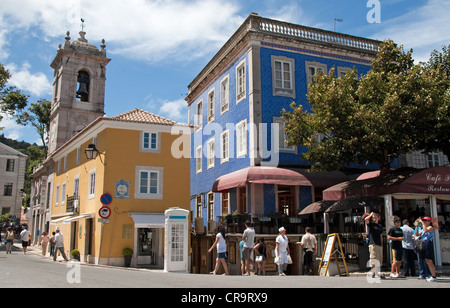 Praca da Republica, Zentrum von Sintra (Sintra-Vila), Region Lissabon, Portugal Stockfoto