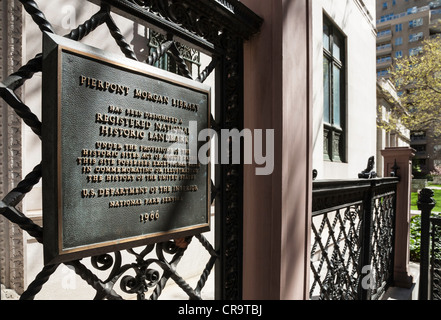 Die Pierpont Morgan Library & Museum, Madison Avenue und 36th Street, NYC Stockfoto