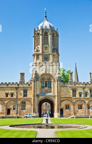 Oxford University Christ Church College Tom Quad und Tom Tower Oxford University Oxfordshire England GB Europa Stockfoto