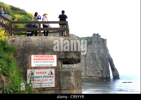 2. Weltkrieg deutsche Verteidigung Etretat Normandie Frankreich Stockfoto