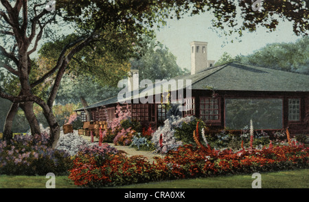 Japanisch beeinflusst California Bungalow & Gärten Stockfoto